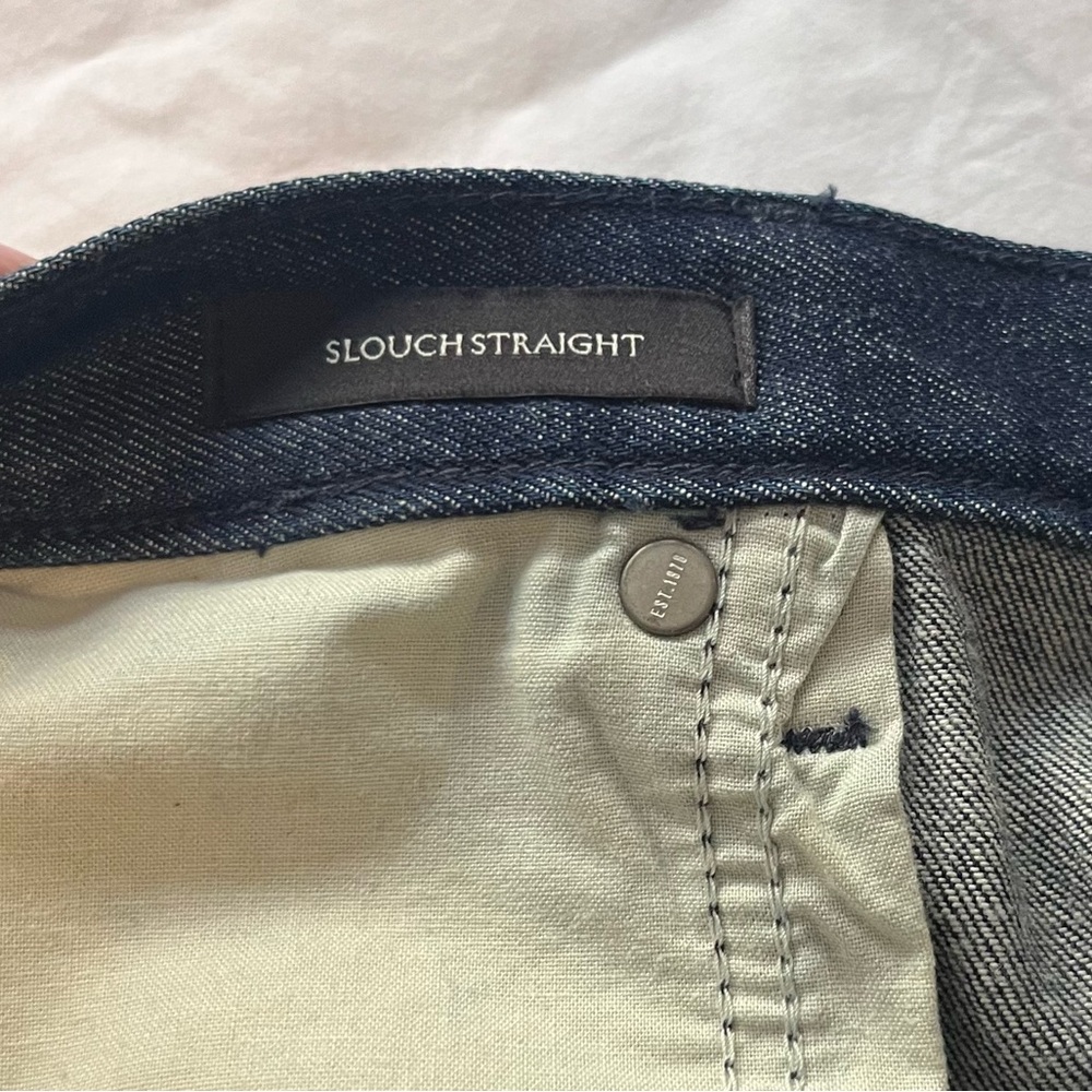 Banana Republic BR Jeans Slouch Straight Dark Wash Denim Zip Closure Women’s 29 - Picture 8 of 14